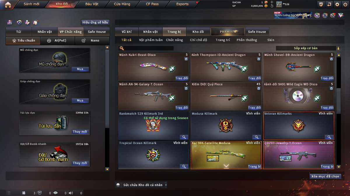 shop acc cf uy tin gia re